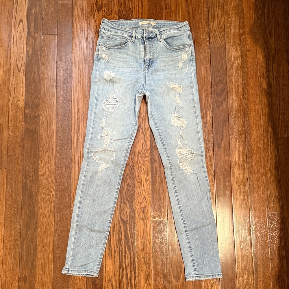 Distressed Light Blue Women's Jeans
